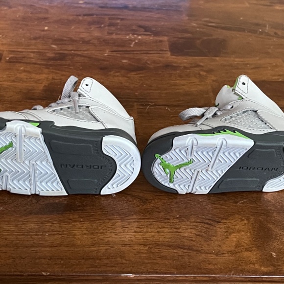Toddler Retro Air Jordan 4c Reflective Gray and Green - Picture 3 of 7